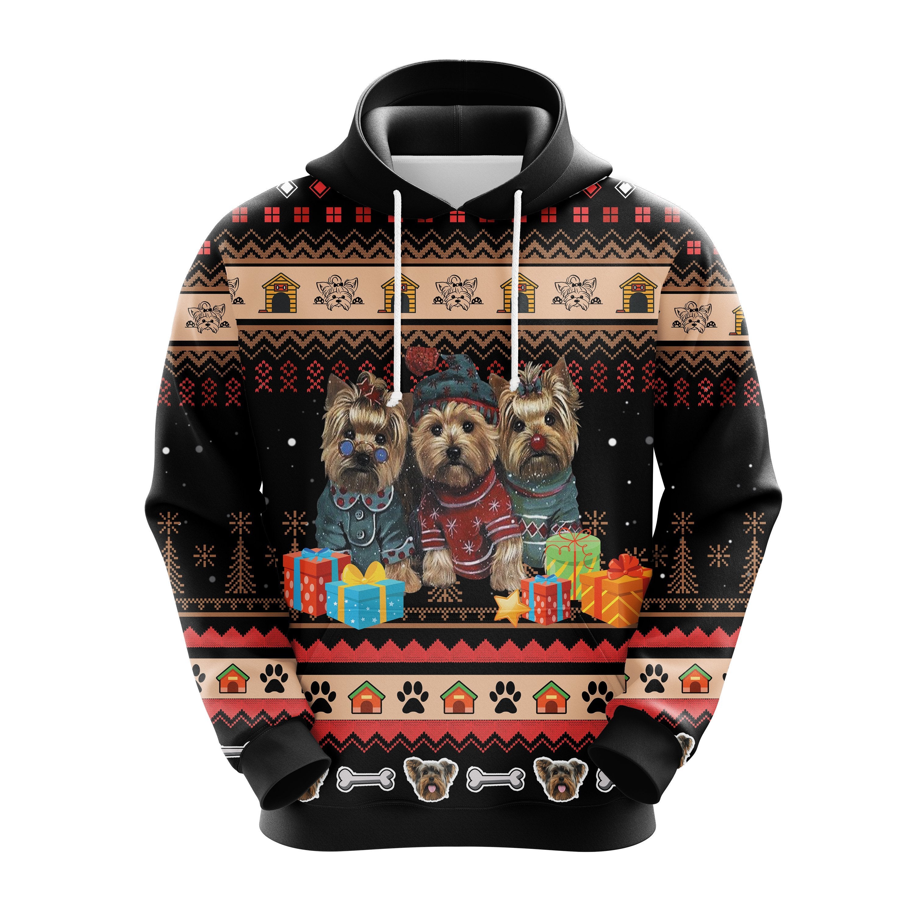 Cute Yorkshire Christmas Ugly Hoodie - Amazing Gift Idea