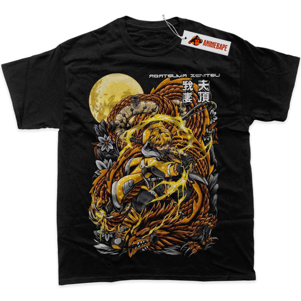 Zenitsu Agatsuma Demon Slayer Anime Graphic T-Shirt for Fans