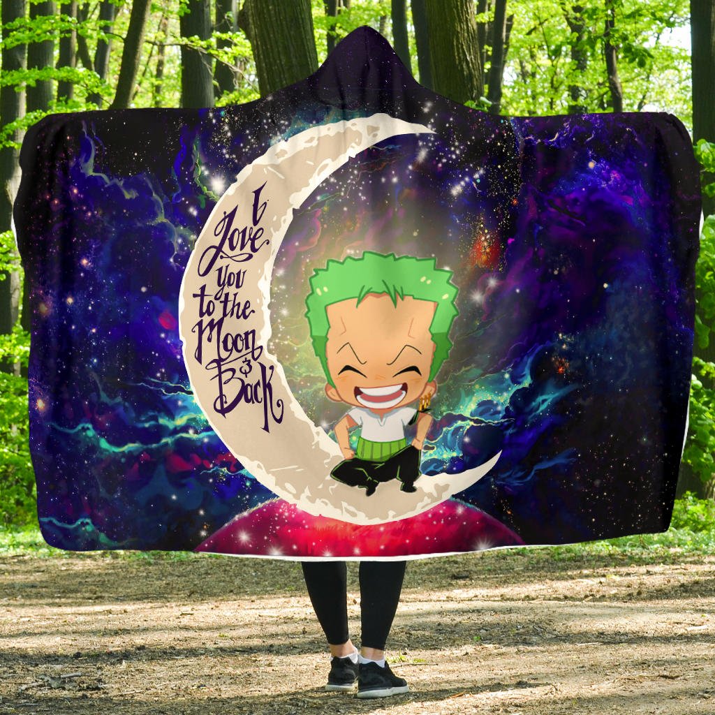One Piece Love You To The Moon Galaxy Hooded Blanket Economy