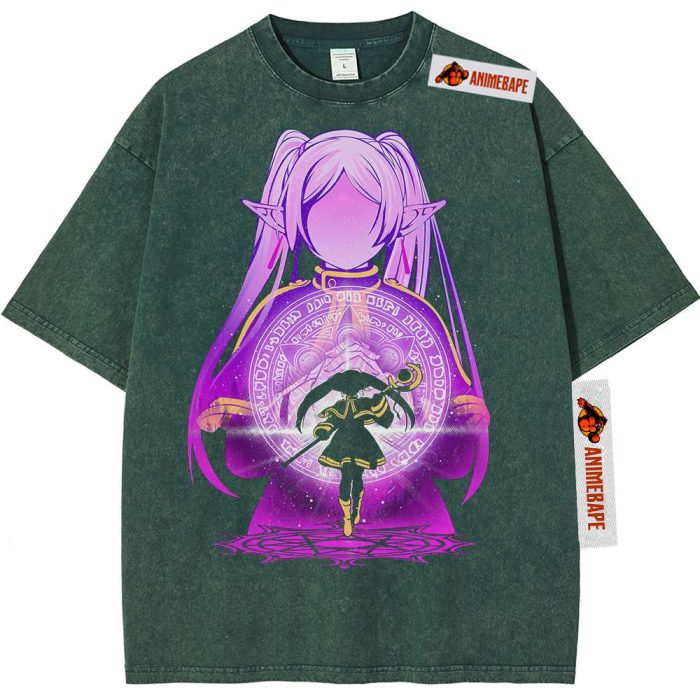 Frieren Beyond Journeys End Anime Vintage Tee Shirt for Fans - Image 2