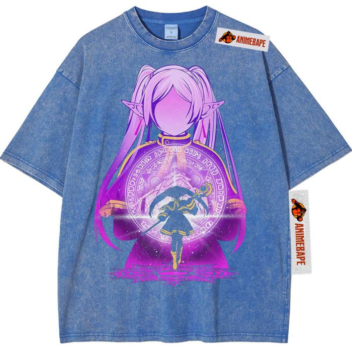 Frieren Beyond Journeys End Anime Vintage Tee Shirt for Fans - Image 3