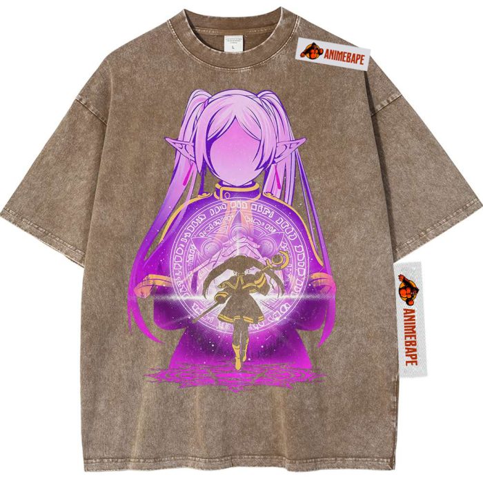 Frieren Beyond Journeys End Anime Vintage Tee Shirt for Fans - Image 4