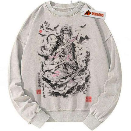 Itachi Uchiha Vintage Sweatshirt, Naruto Anime Apparel
