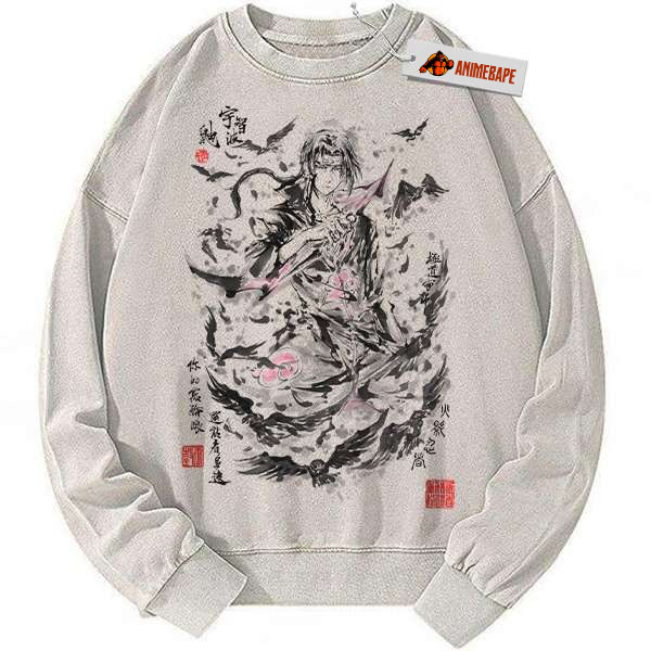 Itachi Uchiha Vintage Sweatshirt, Naruto Anime Apparel Itachi Uchiha Vintage Sweatshirt, Naruto Anime Apparel