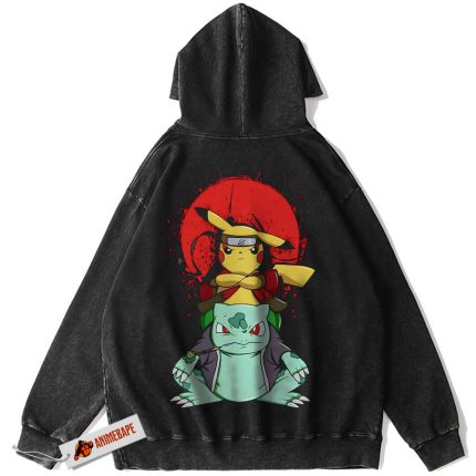 Pikachu Hoodie, Bulbasaur Hoodie, Pokemon Hoodie, PKM Hoodie, Anime Hoodie, Vintage Hoodie 1