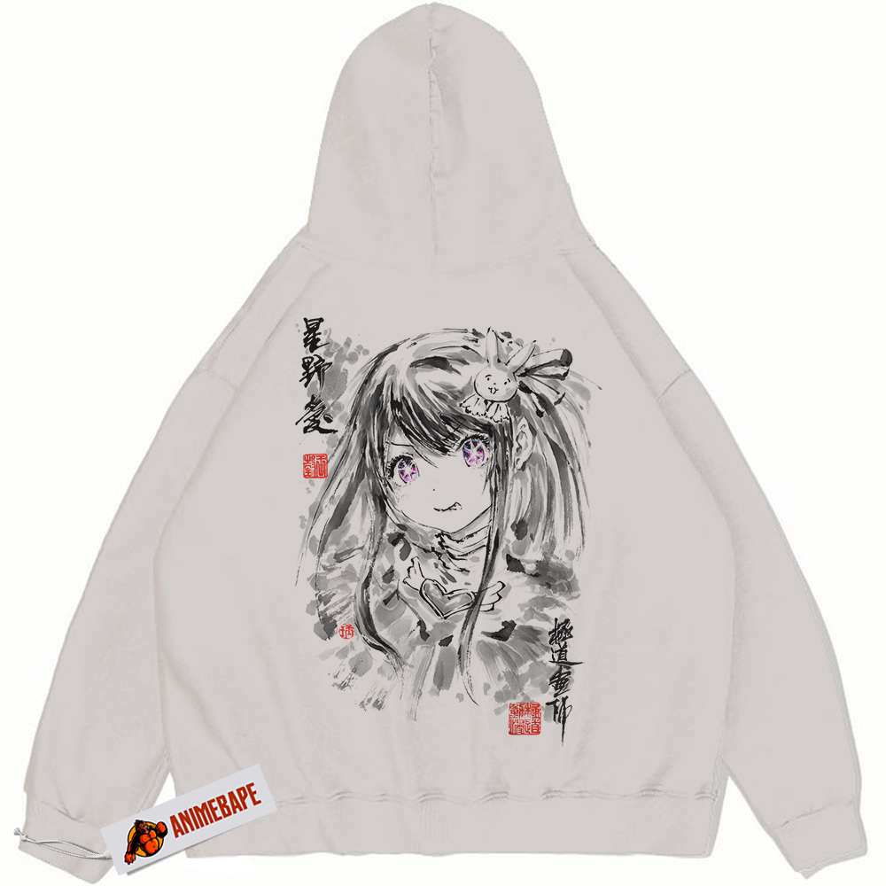 Ai Hoshino Oshi no Ko Hoodie, Vintage Anime Hoodie for Fans