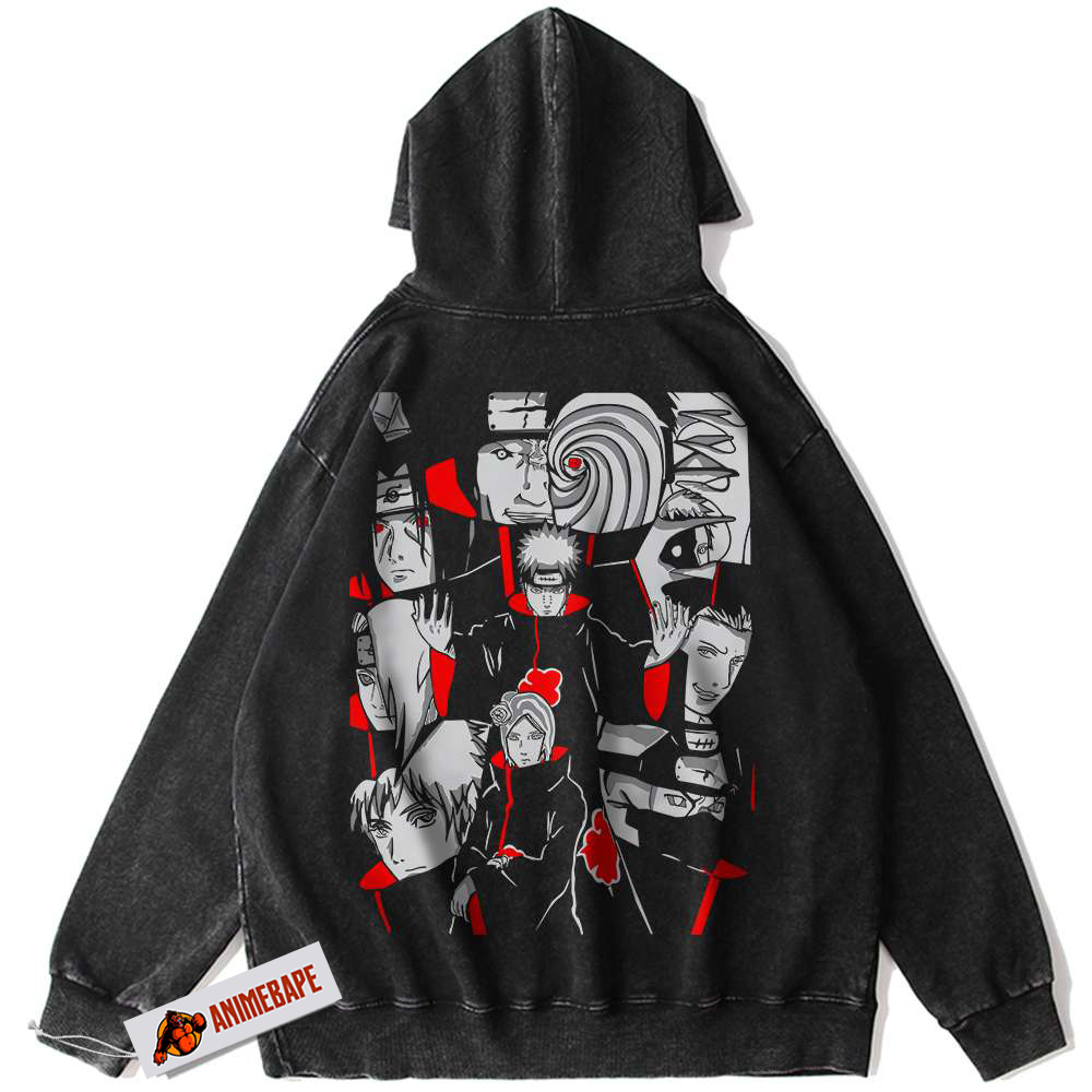 Naruto Akatsuki Vintage Hoodie for Anime Fans, Comfortable Sweatshirt