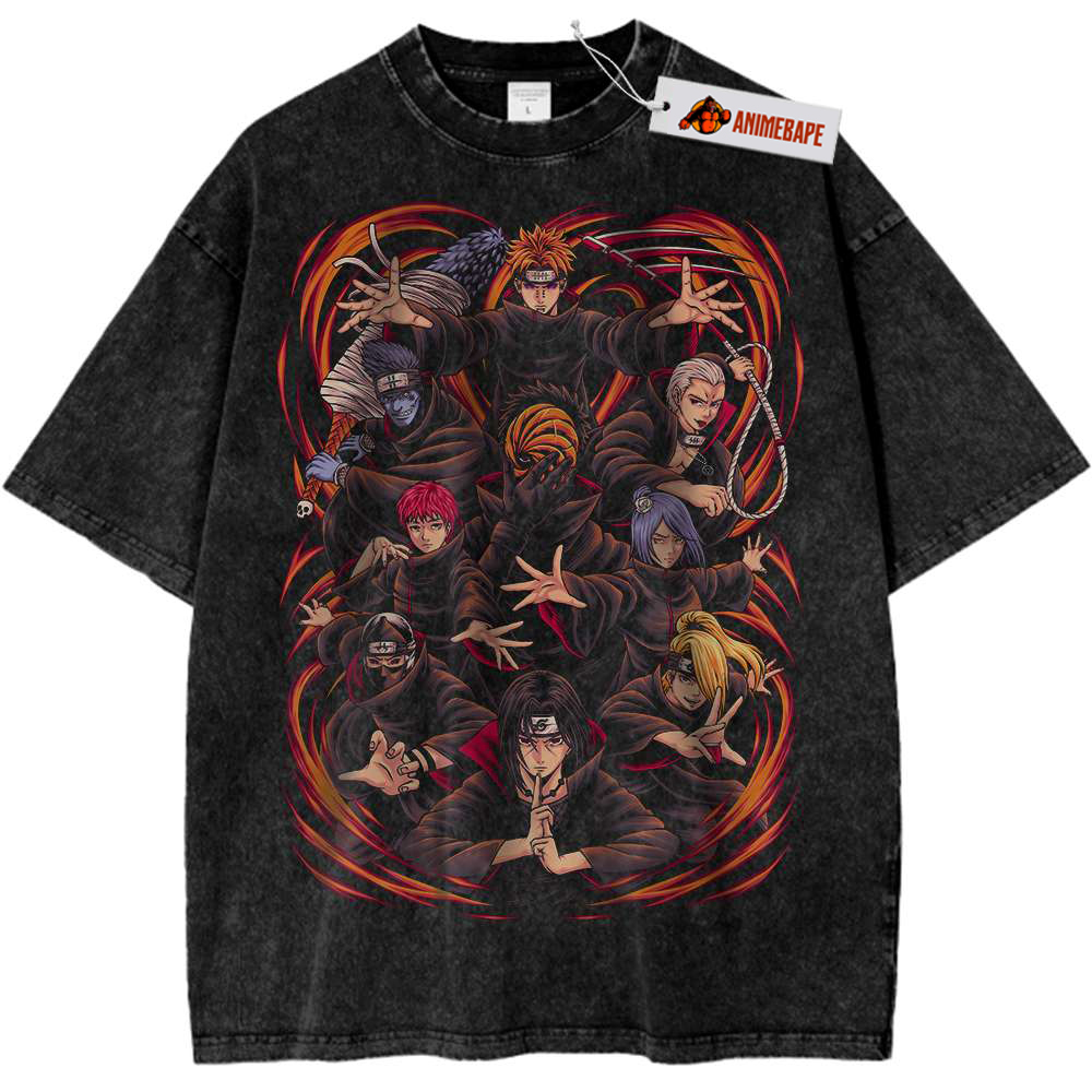 Naruto Akatsuki Vintage Anime Shirt, Graphic Tee for Fans
