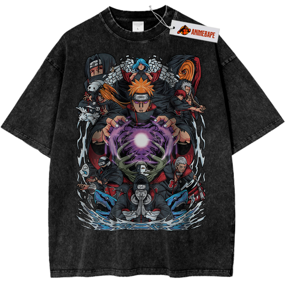 Naruto Akatsuki Vintage Anime Shirt, Cool Tee for Fans