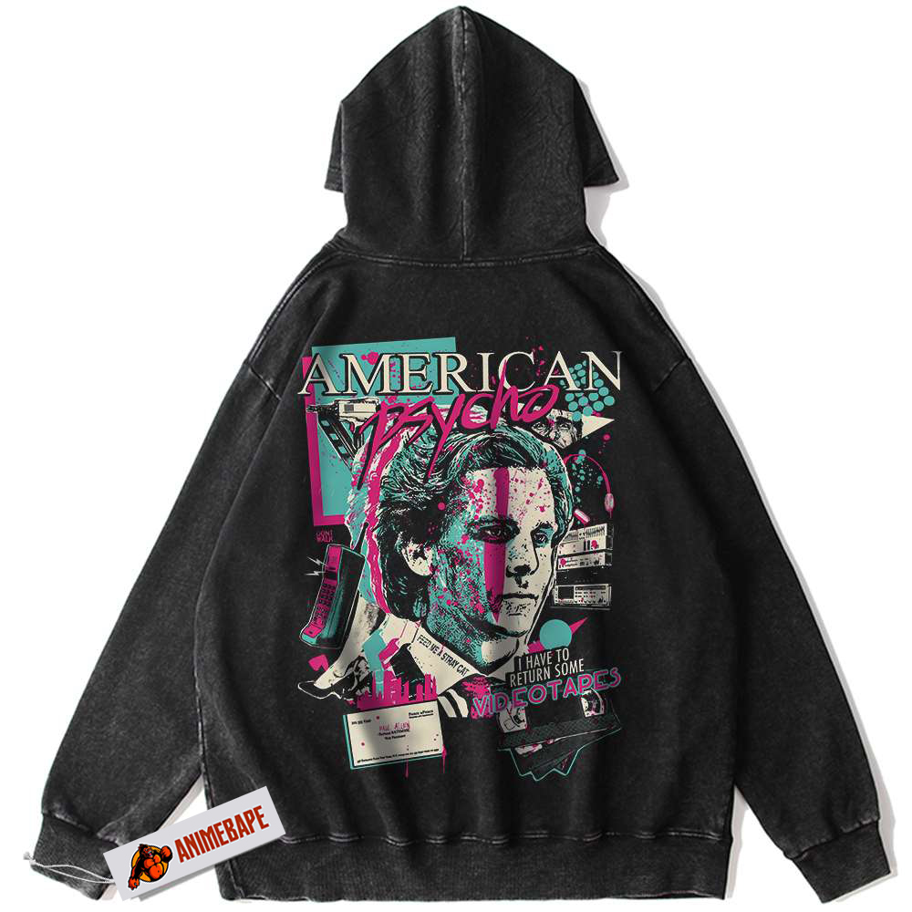 American Psycho Horror Movie Hoodie, Vintage Halloween Hoodie