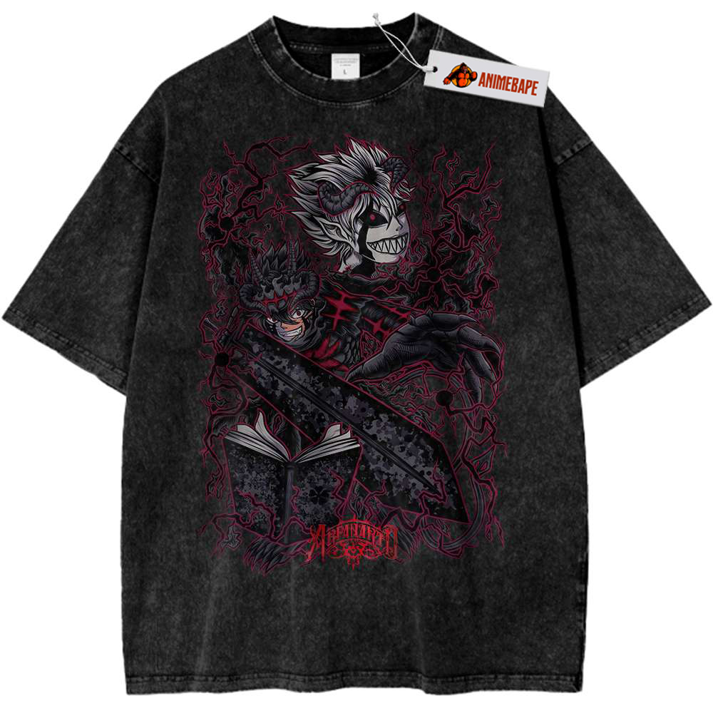 Black Clover Asta Shirt, Vintage Anime Tee for Fans
