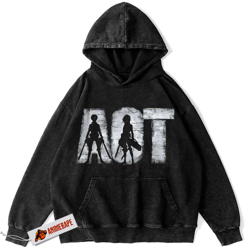 Attack on Titan Vintage Hoodie, AOT Anime Clothing for Fans