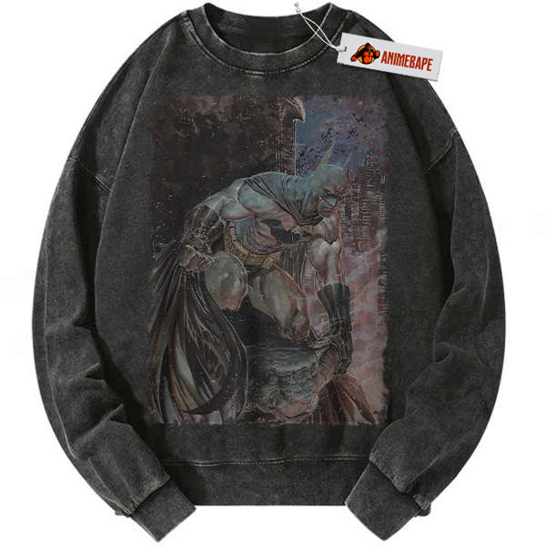 Vintage Batman Sweatshirt, DC Comics Graphic Sweater for Men