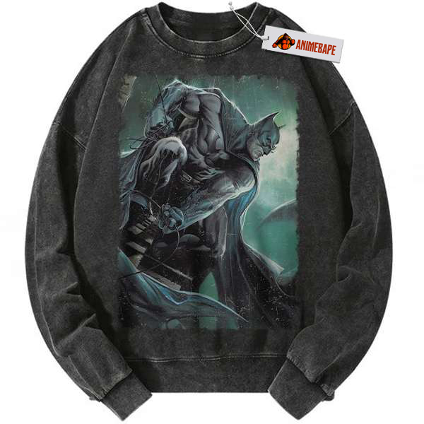 Vintage Batman Sweatshirt, DC Comics Graphic Sweater for Men