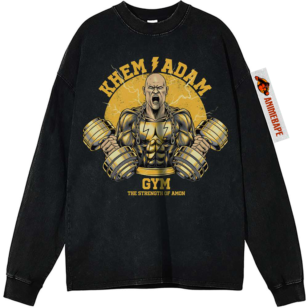 Black Adam Vintage Sweatshirt for Men, DC Comics Apparel