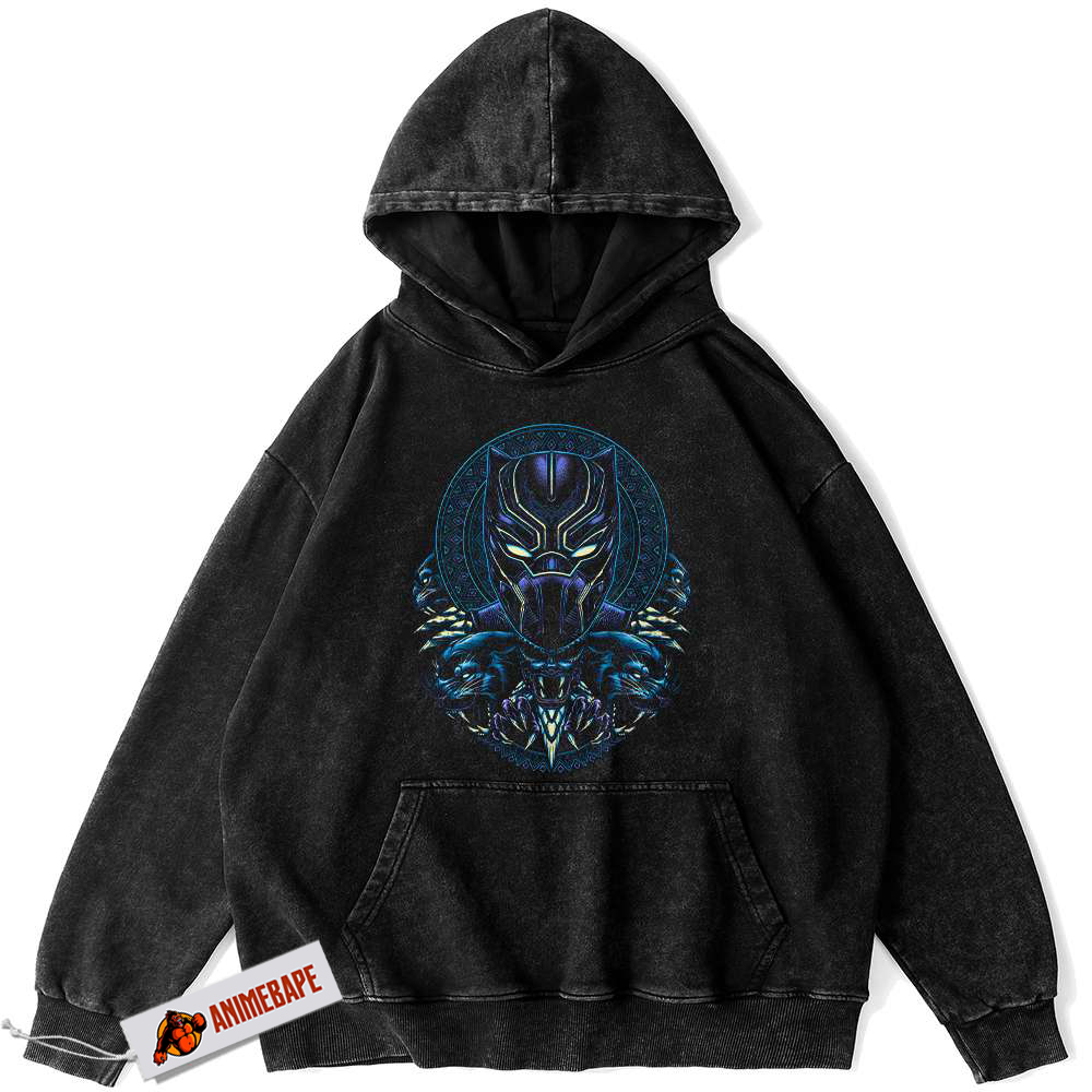 Black Panther Vintage Hoodie, Marvel Comics Apparel for Men