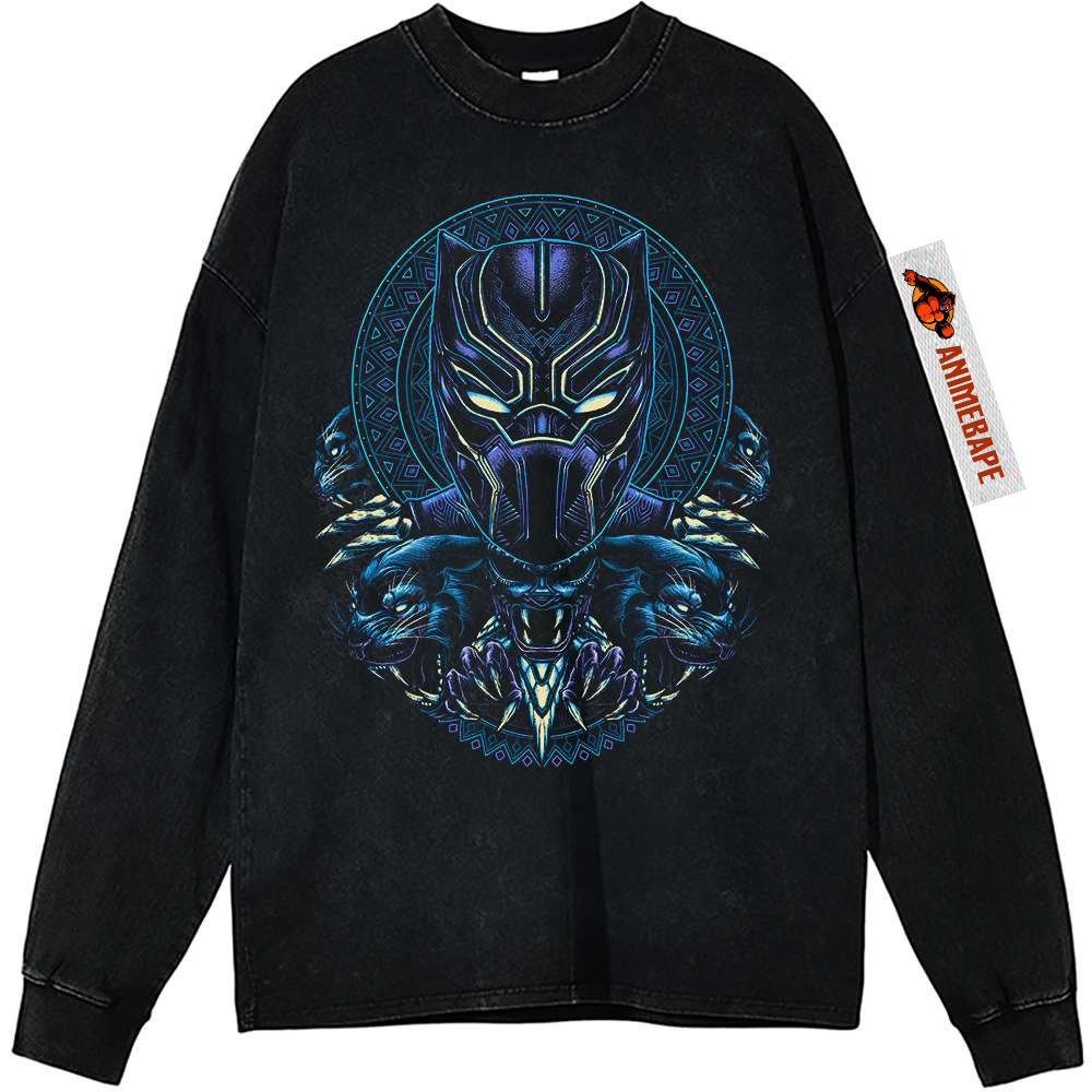 Black Panther Vintage Sweatshirt, Marvel Comics Apparel