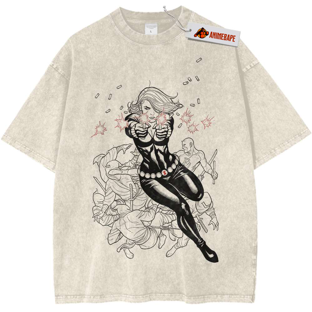 Black Widow Daredevil Vintage Tee, Marvel Comics Graphic Shirt