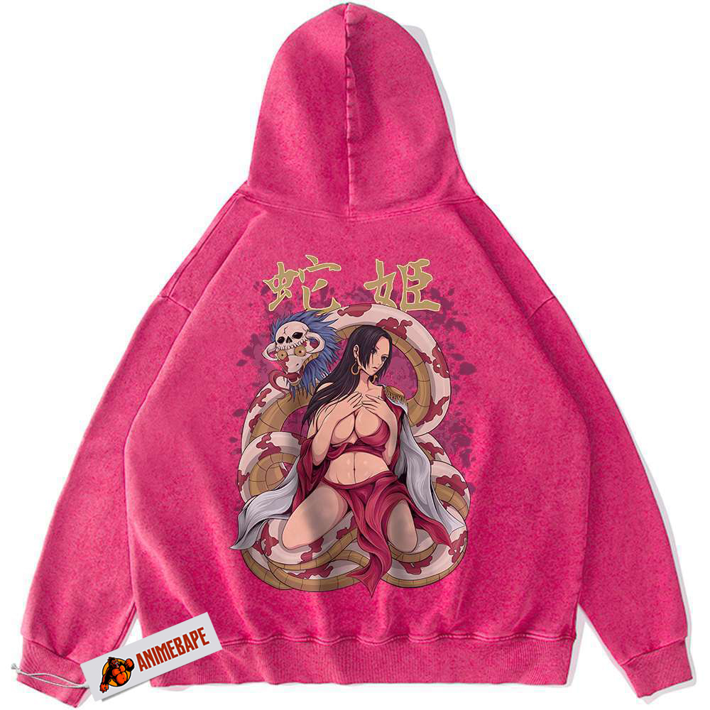 Boa Hancock Anime Hoodie, Vintage One Piece Hoodie for Fans