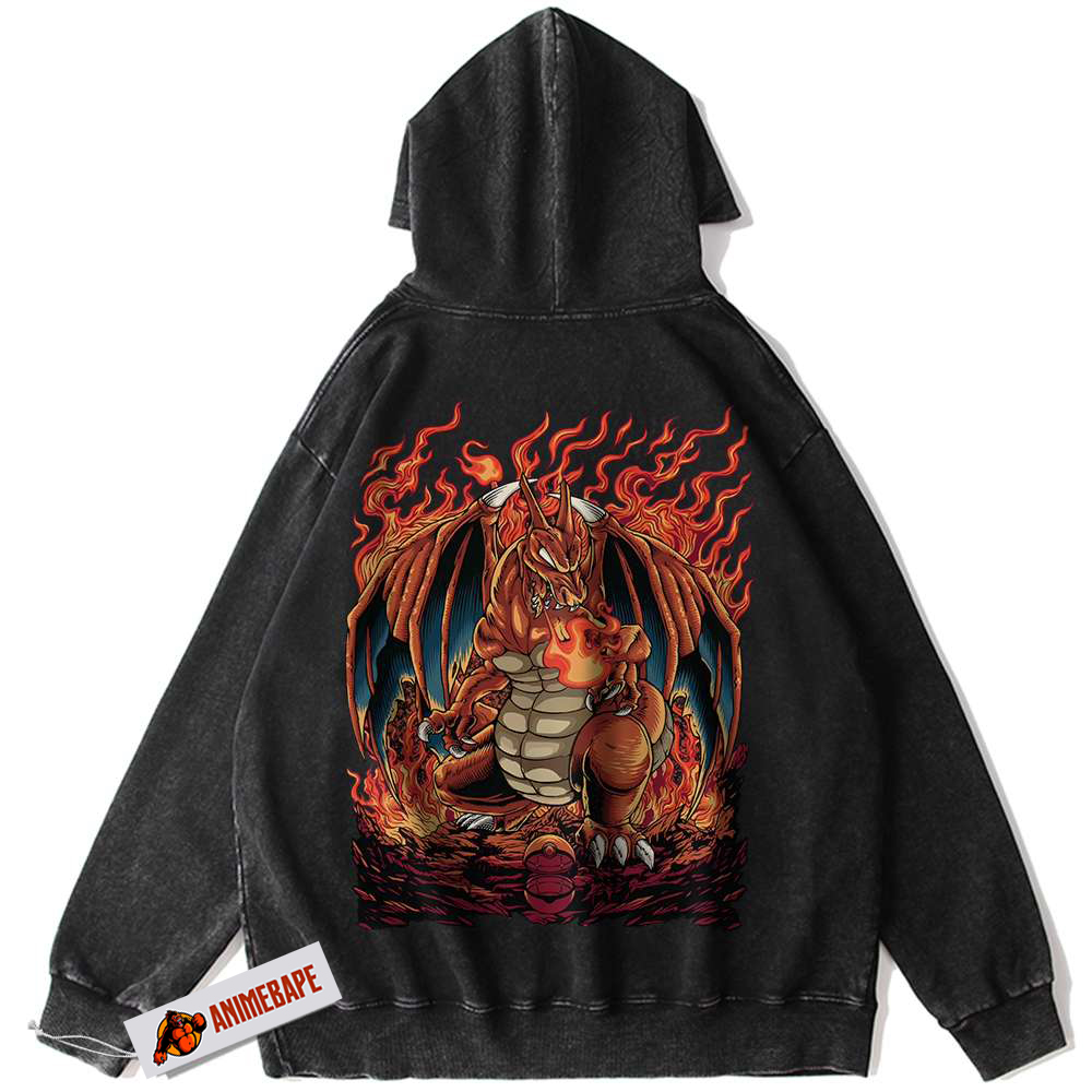 Pokemon Charizard Vintage Anime Hoodie for Fans and Collectors