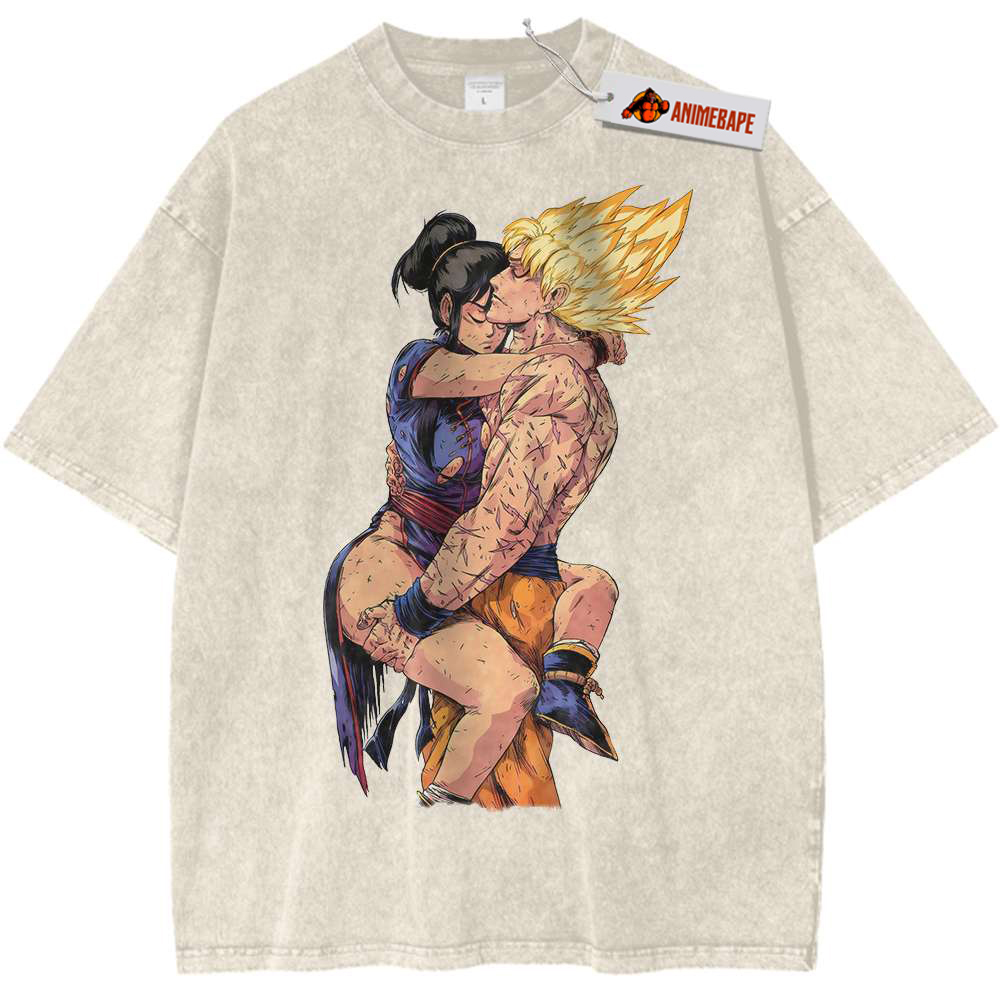 Dragon Ball Z Vintage Tee, Chichi and Son Goku Anime Shirt