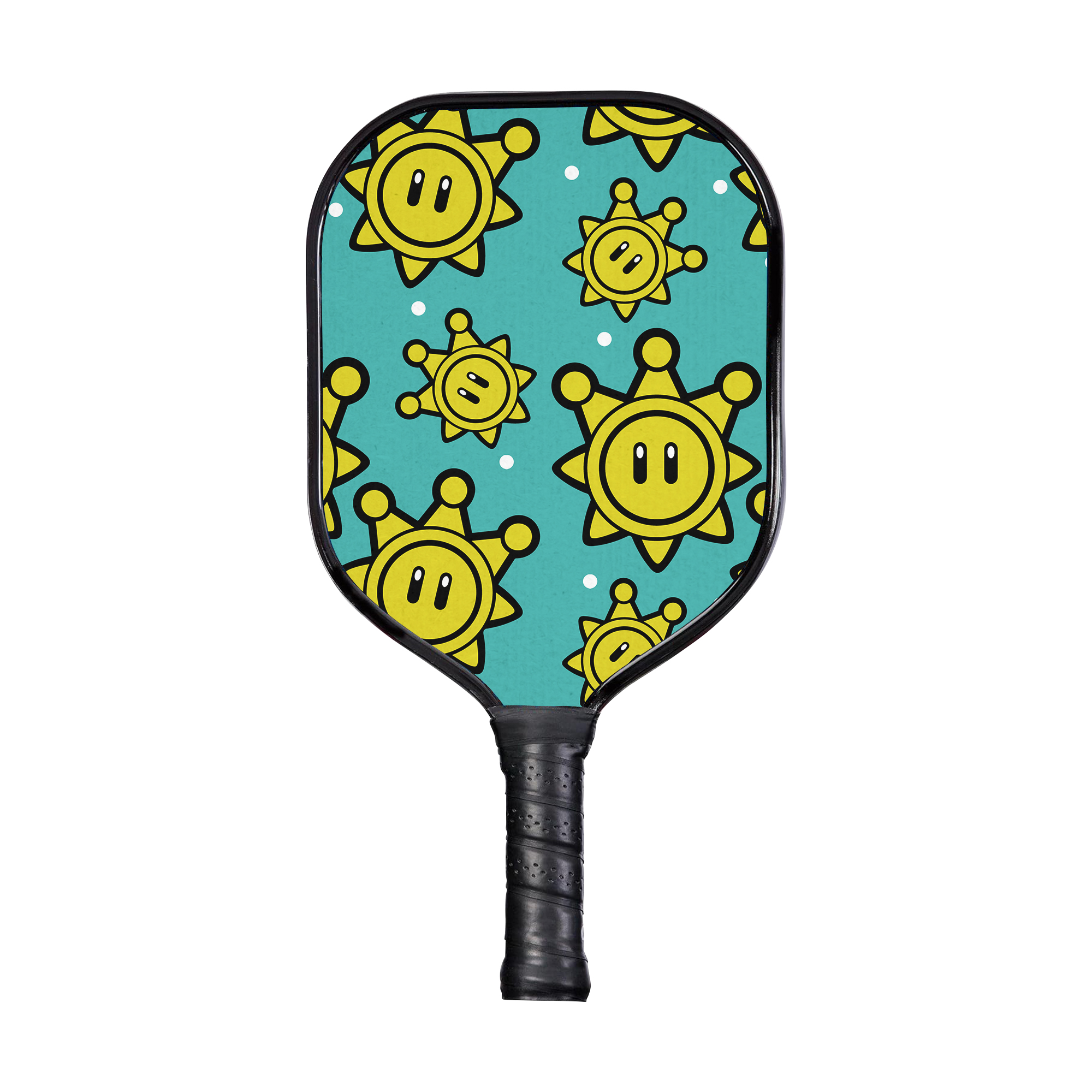 Custom Shine Sprite Pattern Mario Bros Pickleball Paddle