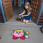 Cute Kirby Zelda Anime Custom Shape Rubber Doormat Home Decor - Image 2