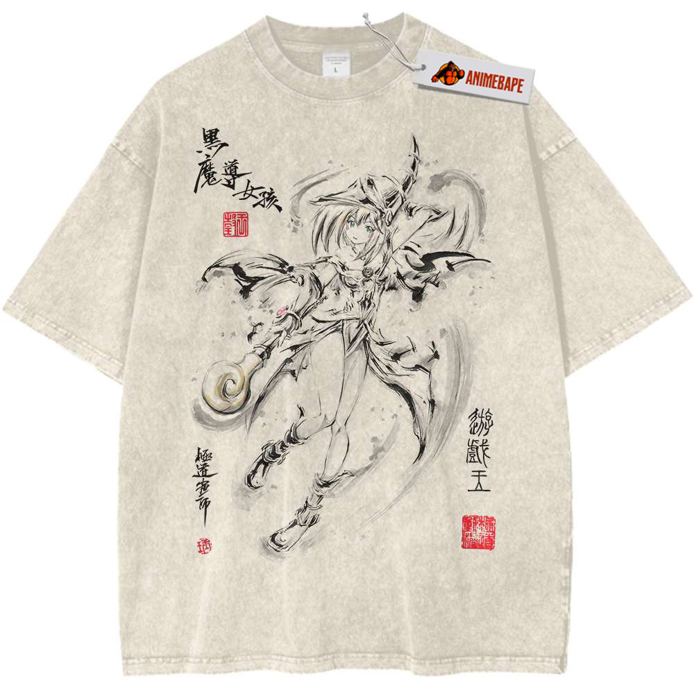 Dark Magician Girl Yu-Gi-Oh! Vintage Anime T-Shirt for Fans