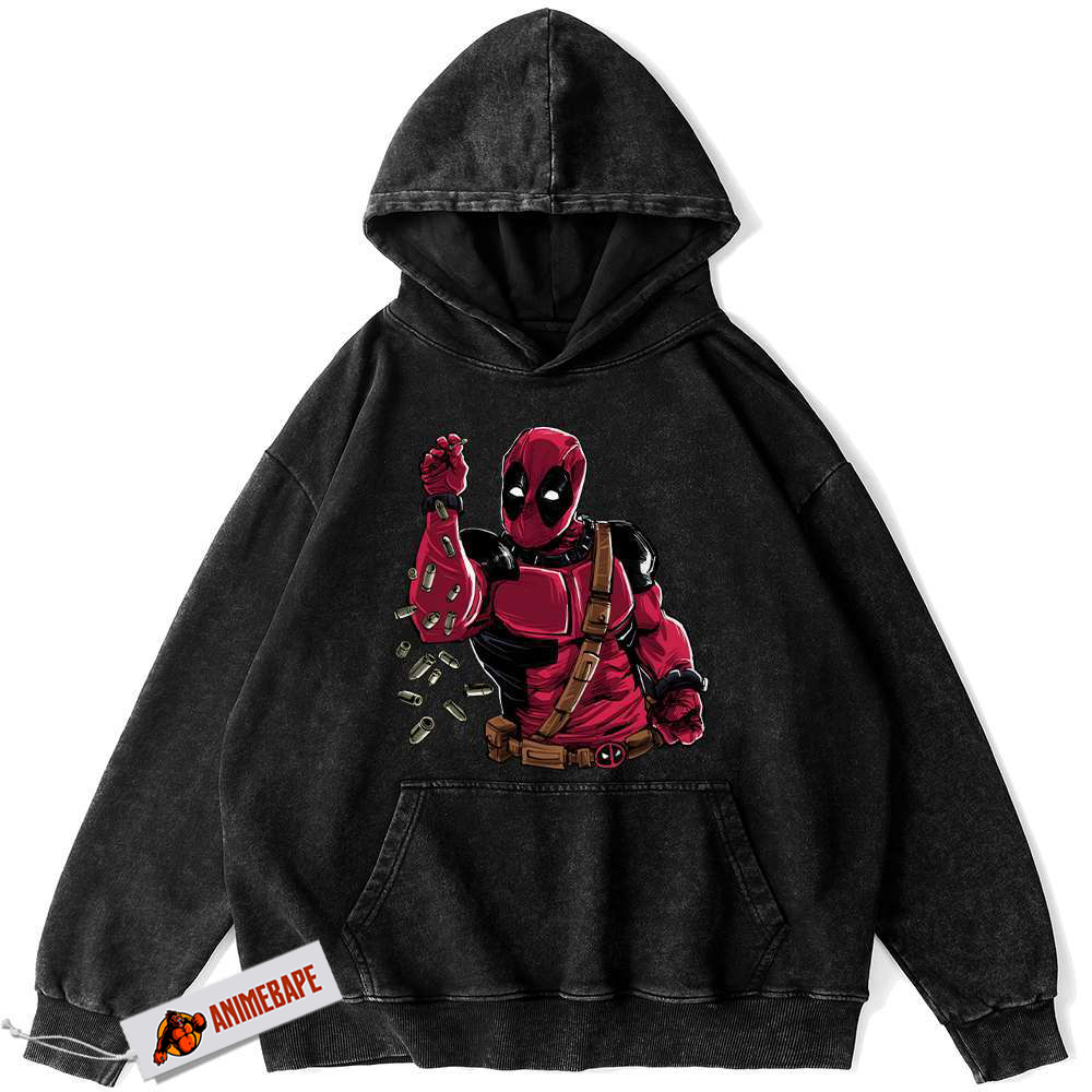 Vintage Deadpool Hoodie, Marvel Comics Style, Comfortable Hoodie