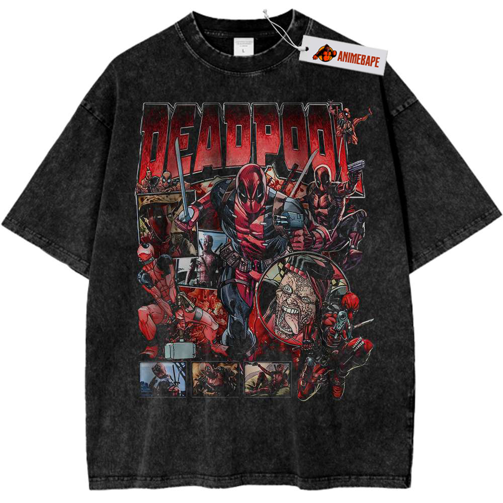 Deadpool Vintage T-Shirt, Marvel Comics Graphic Tees for Men