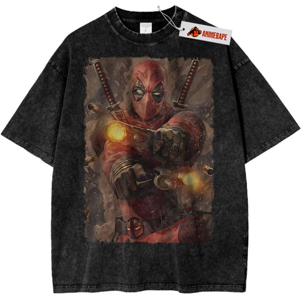 Deadpool Vintage Tee, Marvel Comics Graphic Shirt for Men