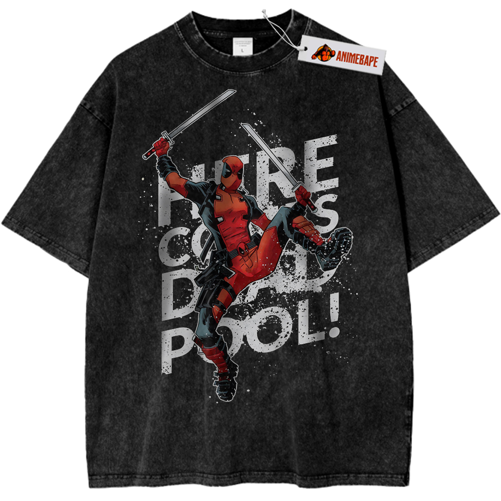 Deadpool Vintage Tee, Marvel Comics Graphic Shirt for Men