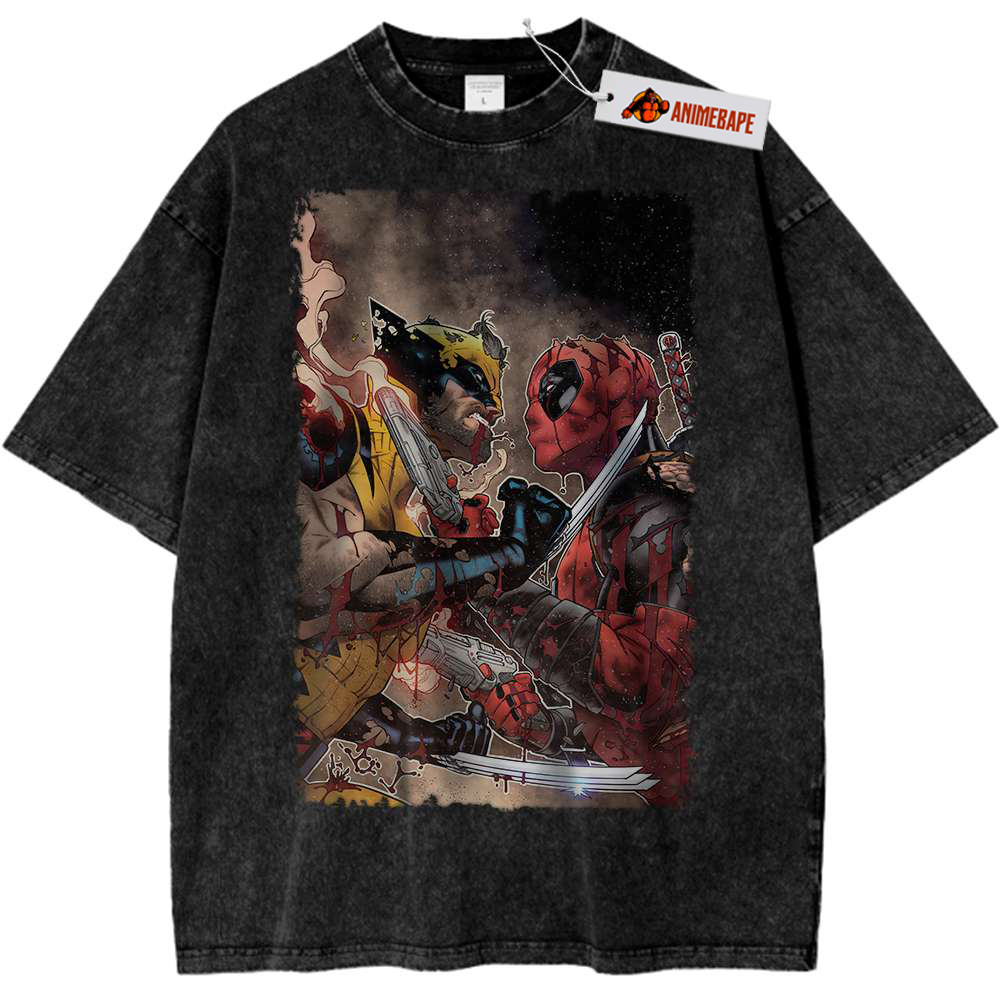 Deadpool and Wolverine Vintage Marvel Comics T-Shirt