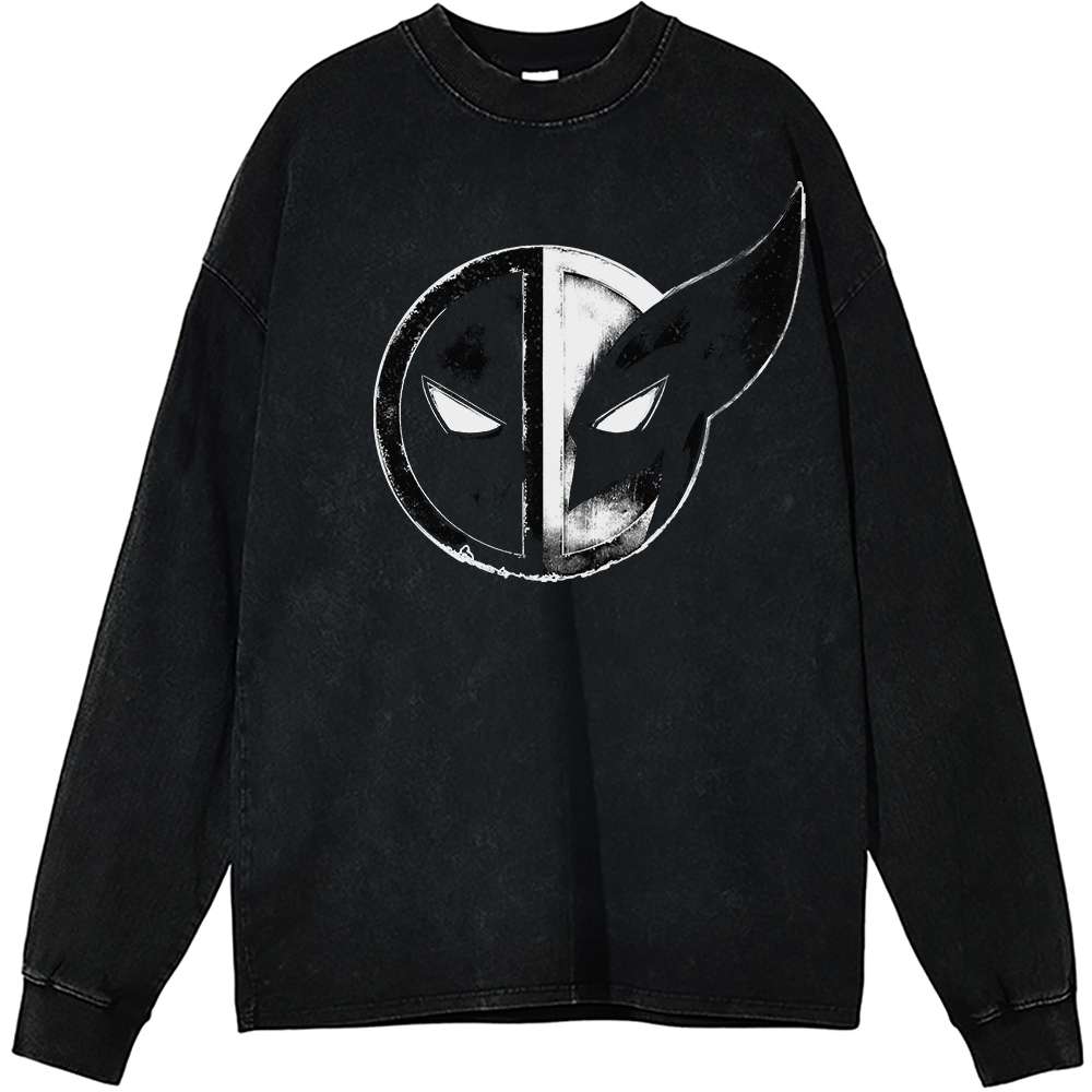 Deadpool Wolverine Vintage Sweatshirt, Marvel Comics Apparel