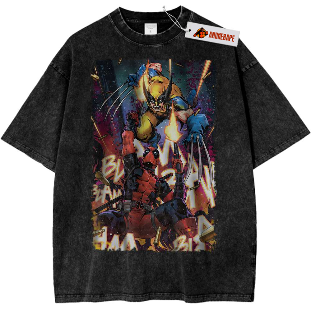 Deadpool Wolverine Vintage T-Shirt | Marvel Comics Graphic Tee
