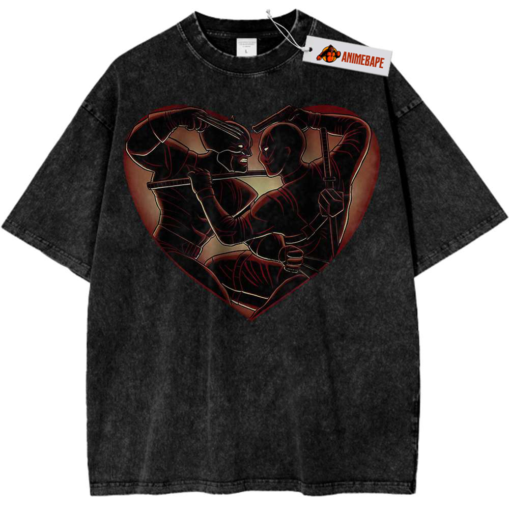 Deadpool Wolverine V3 Vintage T-Shirt, Marvel Comics Graphic Tee