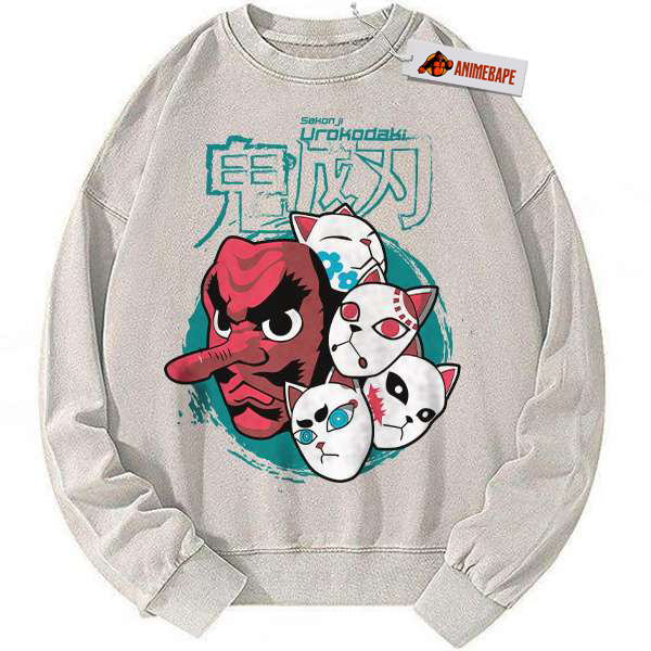 Demon Slayer Vintage Sweatshirt, Anime Apparel Unisex Sweater