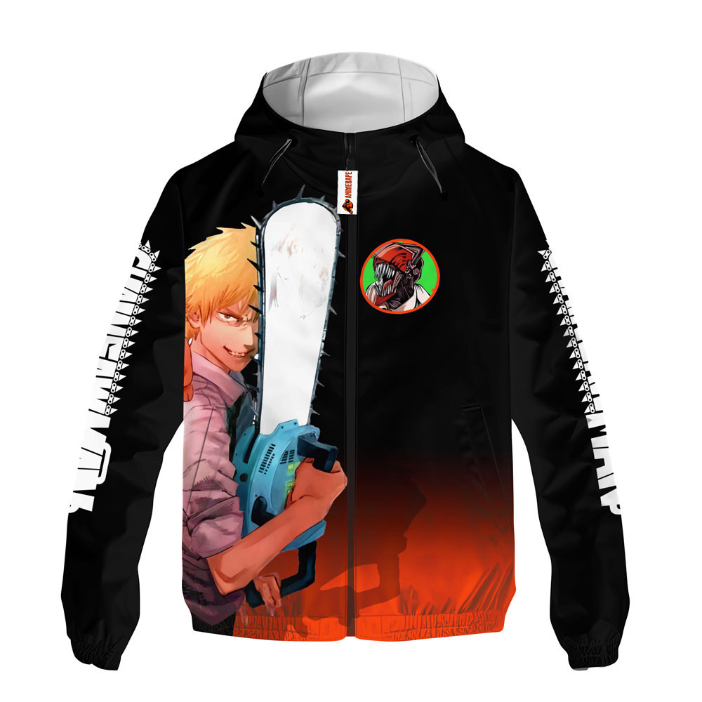 Denji Anime Windbreaker Jacket for Fans of Demon Slayer and Fashion