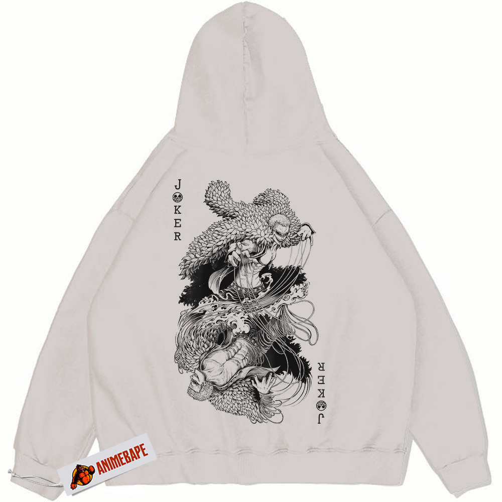 Doflamingo Hoodie, One Piece Anime Vintage Hoodie for Fans