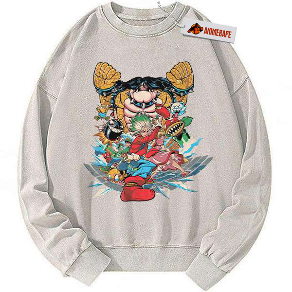 Anime Sweatshirt, Vintage Dr Stone & Mario Sweatshirt for Fans