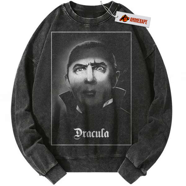 Halloween Dracula Sweatshirt, Vintage Horror Sweater for Men and Women