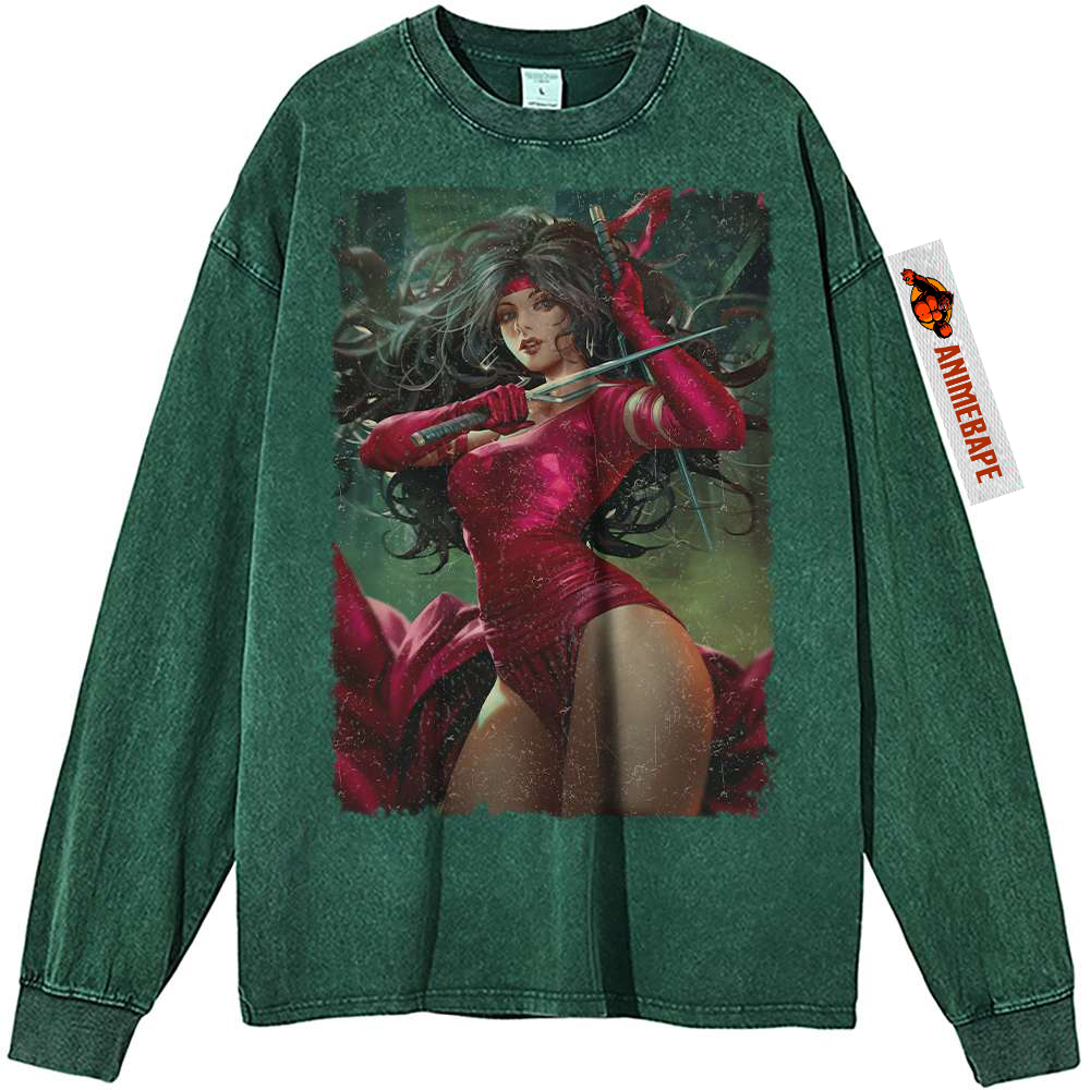 Marvel Comics Elektra Vintage Sweatshirt for Men and Women