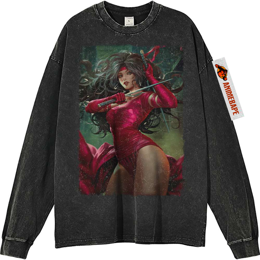 Marvel Comics Elektra Vintage Sweatshirt for Men and Women