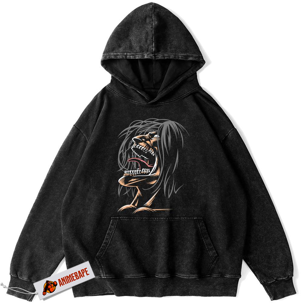 Eren Yeager Attack on Titan Vintage Hoodie, AOT Anime Hoodie