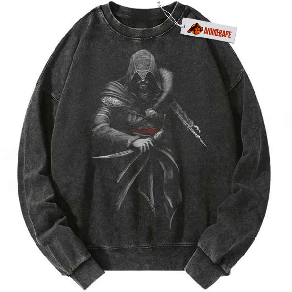 Assassins Creed Ezio Vintage Sweatshirt, Game Sweatshirt for Men