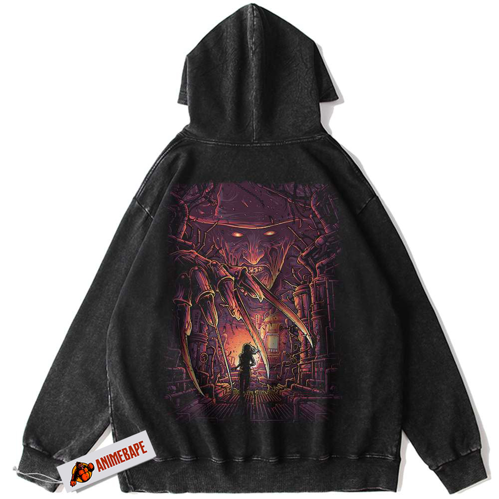 Freddy Krueger Vintage Hoodie, A Nightmare on Elm Street Horror Wear