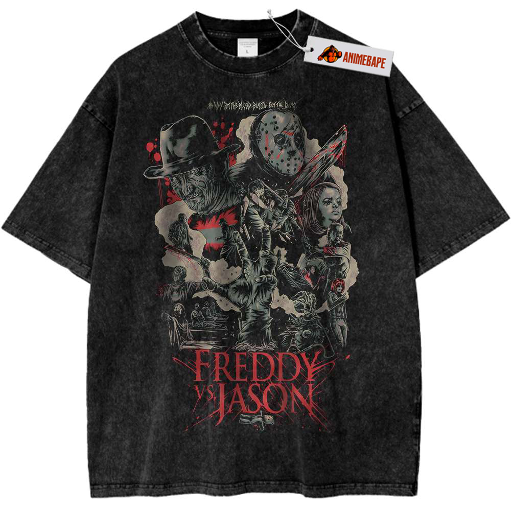 Horror Vintage Tee - Freddy Krueger & Jason Voorhees Shirt for