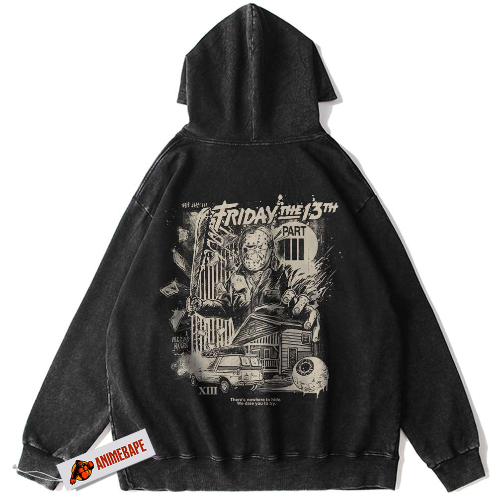 Friday the 13th Horror Vintage Hoodie for Halloween and Casual Wear