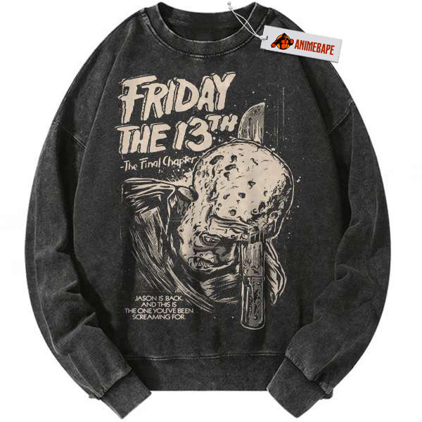 Halloween Horror Vintage Friday the 13th Sweatshirt, Unisex Sweater