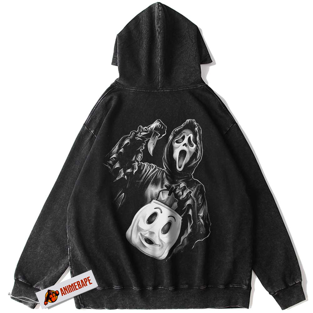 Scream Ghostface Hoodie, Vintage Halloween Horror Hoodie 422687